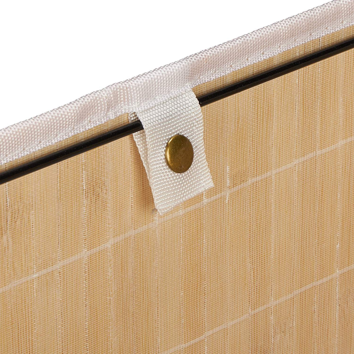 Storage basket in white bamboo