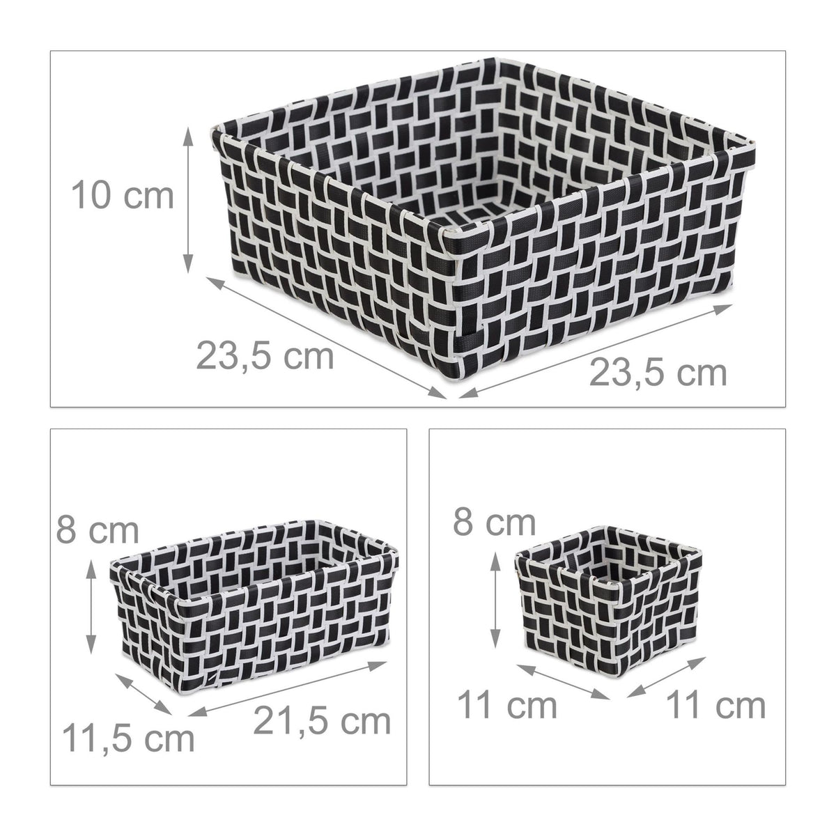 Storage basket set of 4 woven