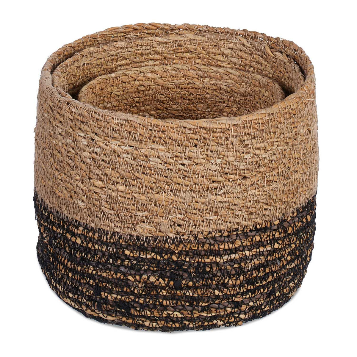 Storage baskets, set of 3, seaweed