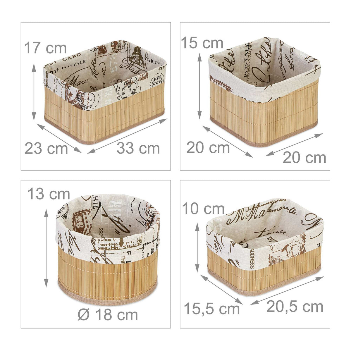 Storage baskets - set of 4