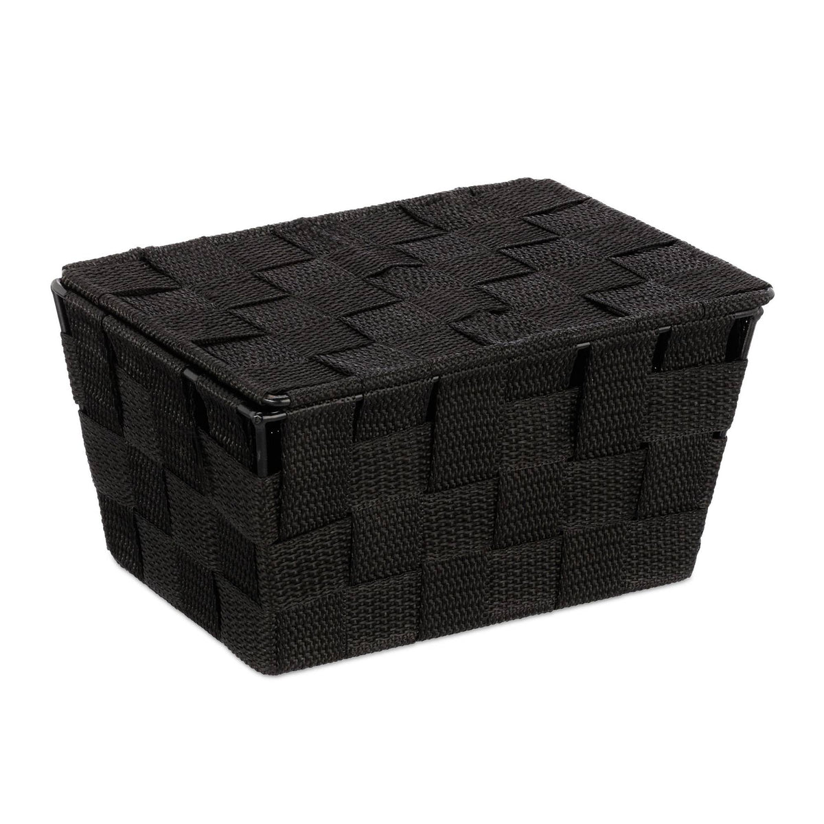 Storage basket with lid