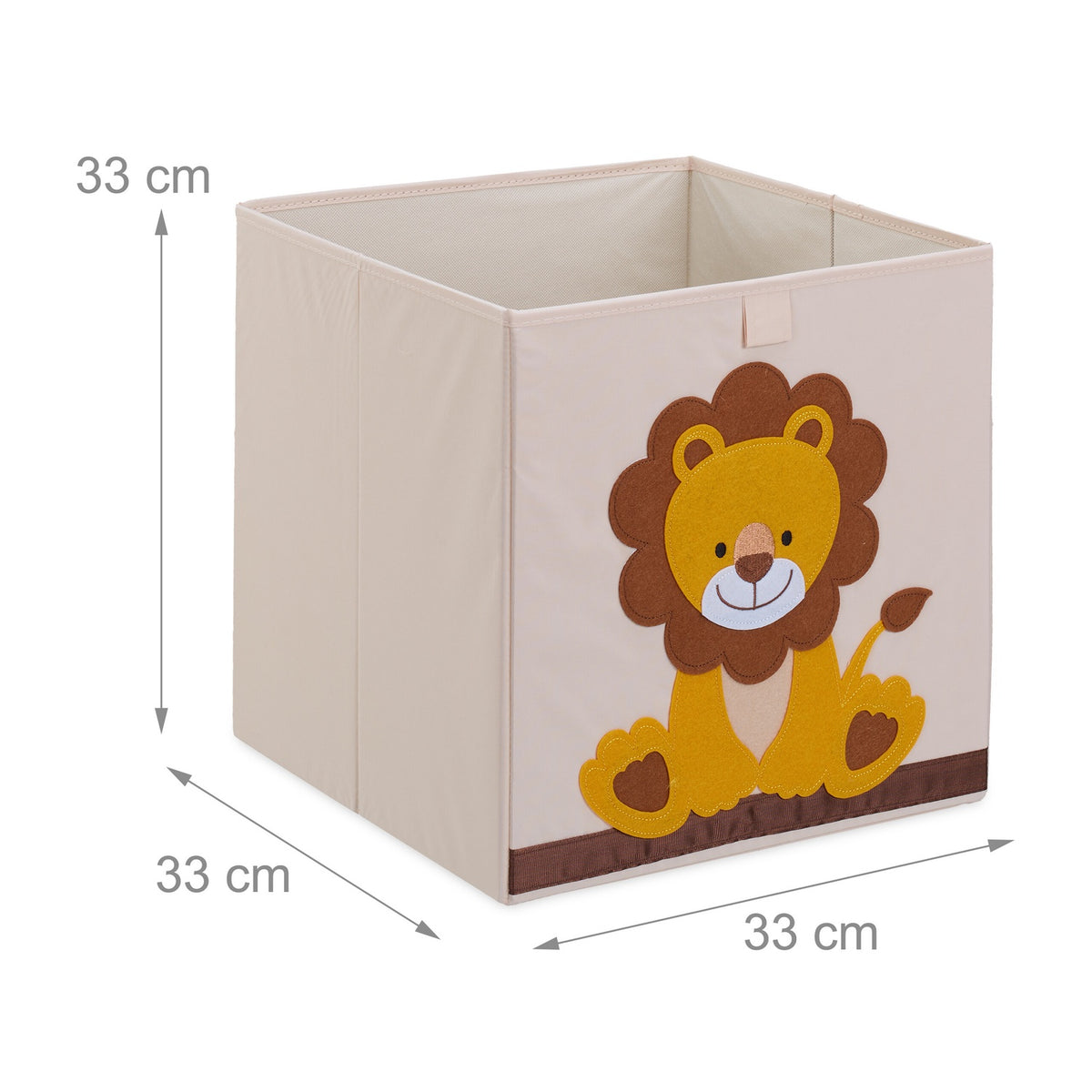 Storage box with lion motif