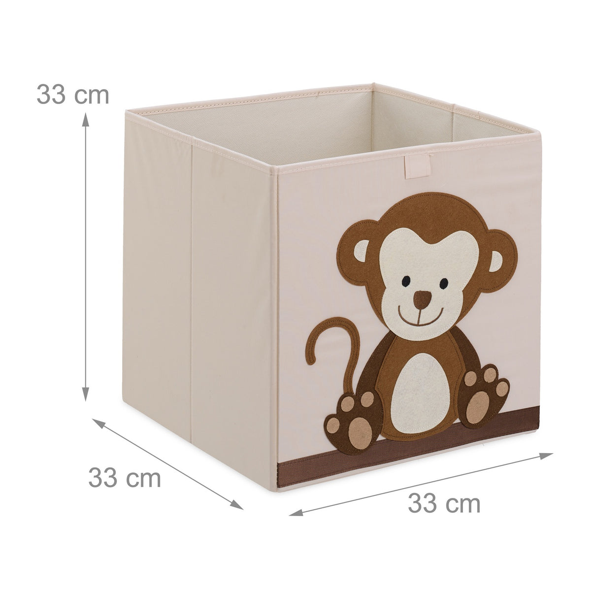 Storage box with monkey motif