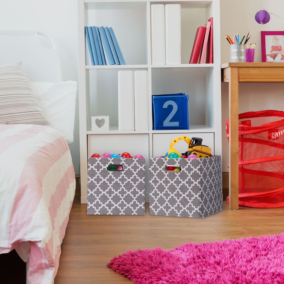 Storage box with patterns in a set of 2