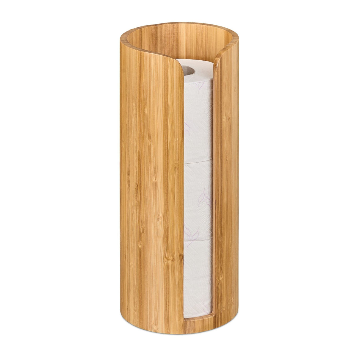 Storage of toilet rolls in bamboo