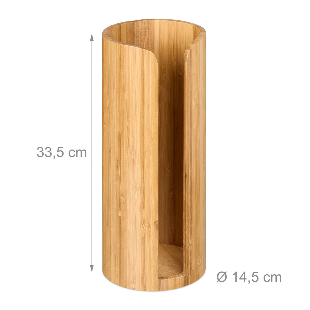 Storage of toilet rolls in bamboo
