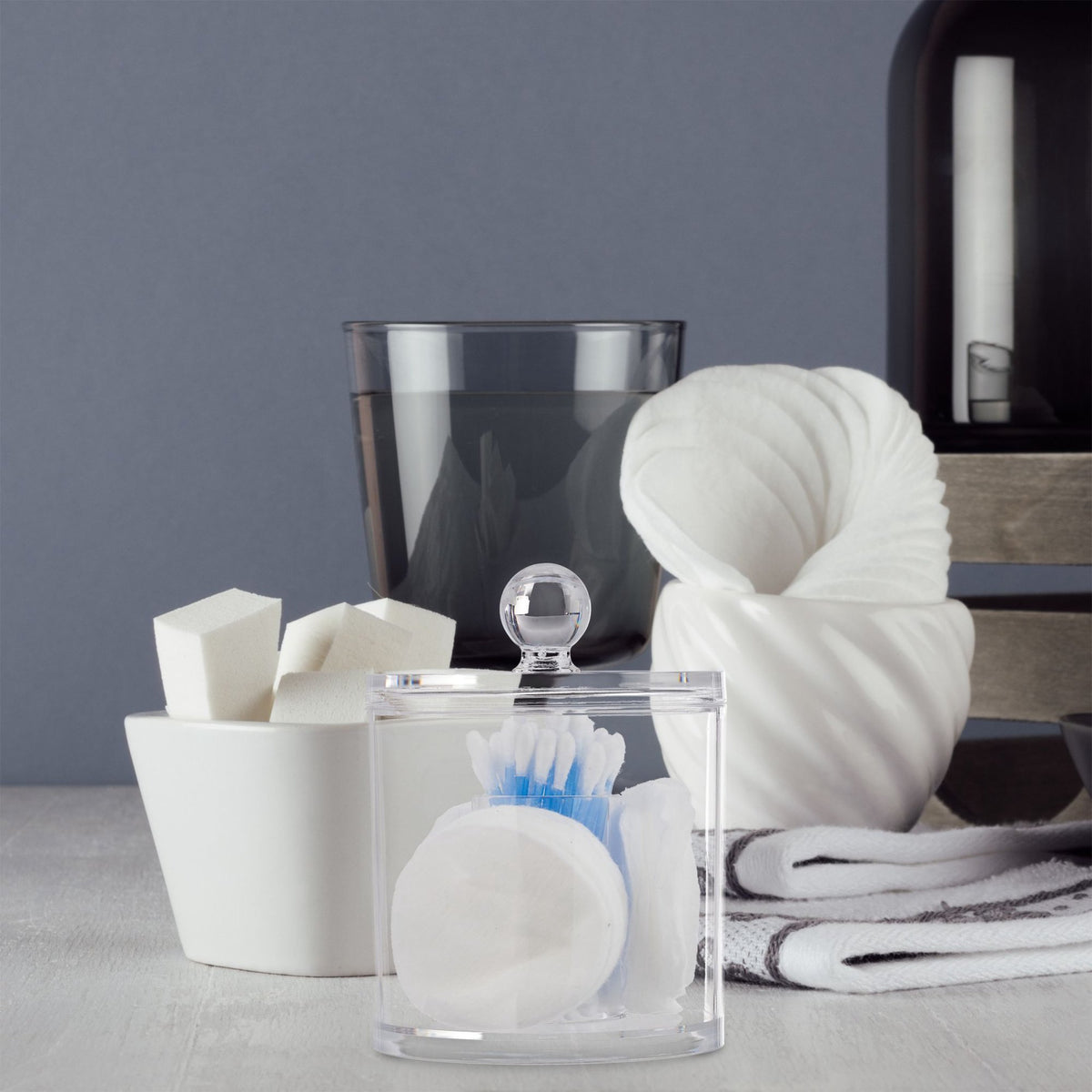Storage set with 3 cotton swabs