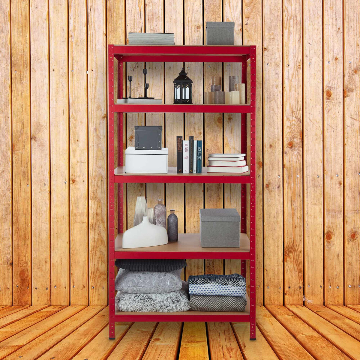Storage shelf 180x90x60 red