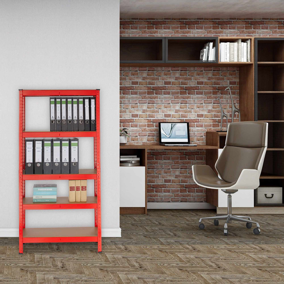 Storage shelf red
