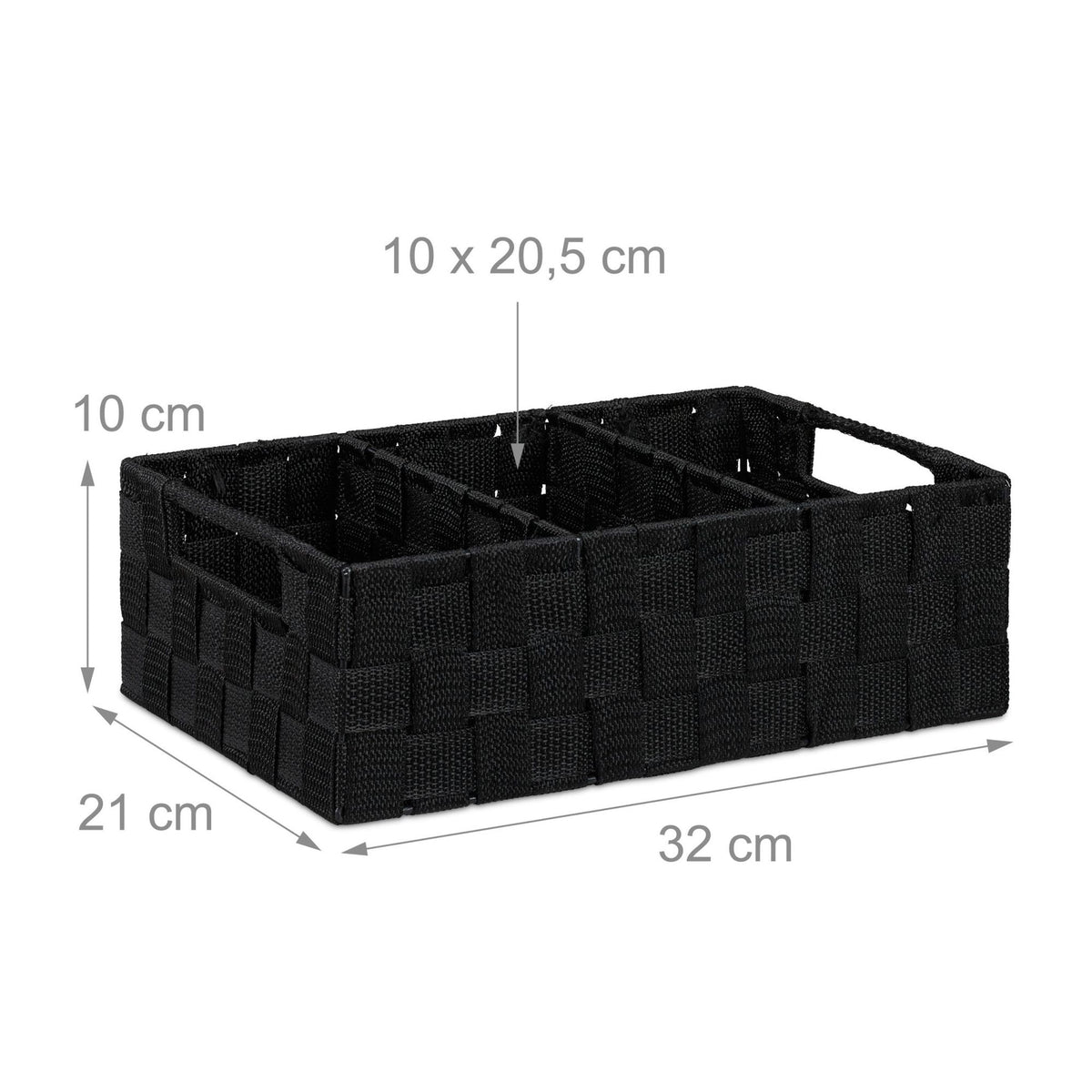 Storage shelf with 3 compartments