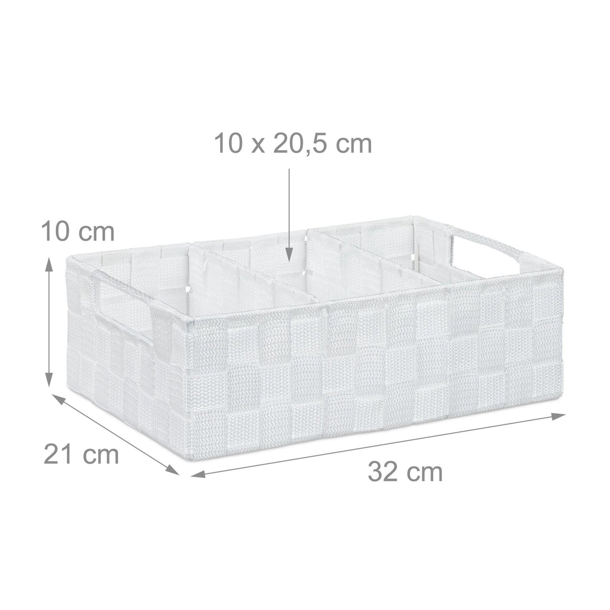 Storage shelf with 3 compartments