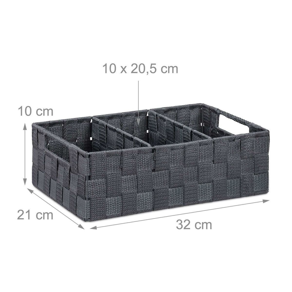 Storage shelf with 3 compartments