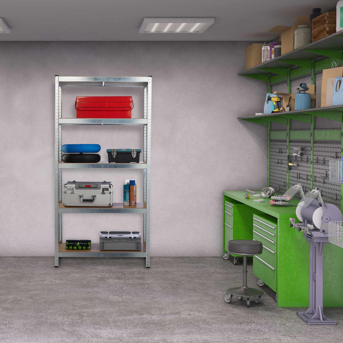 Storage shelf with 5 shelves
