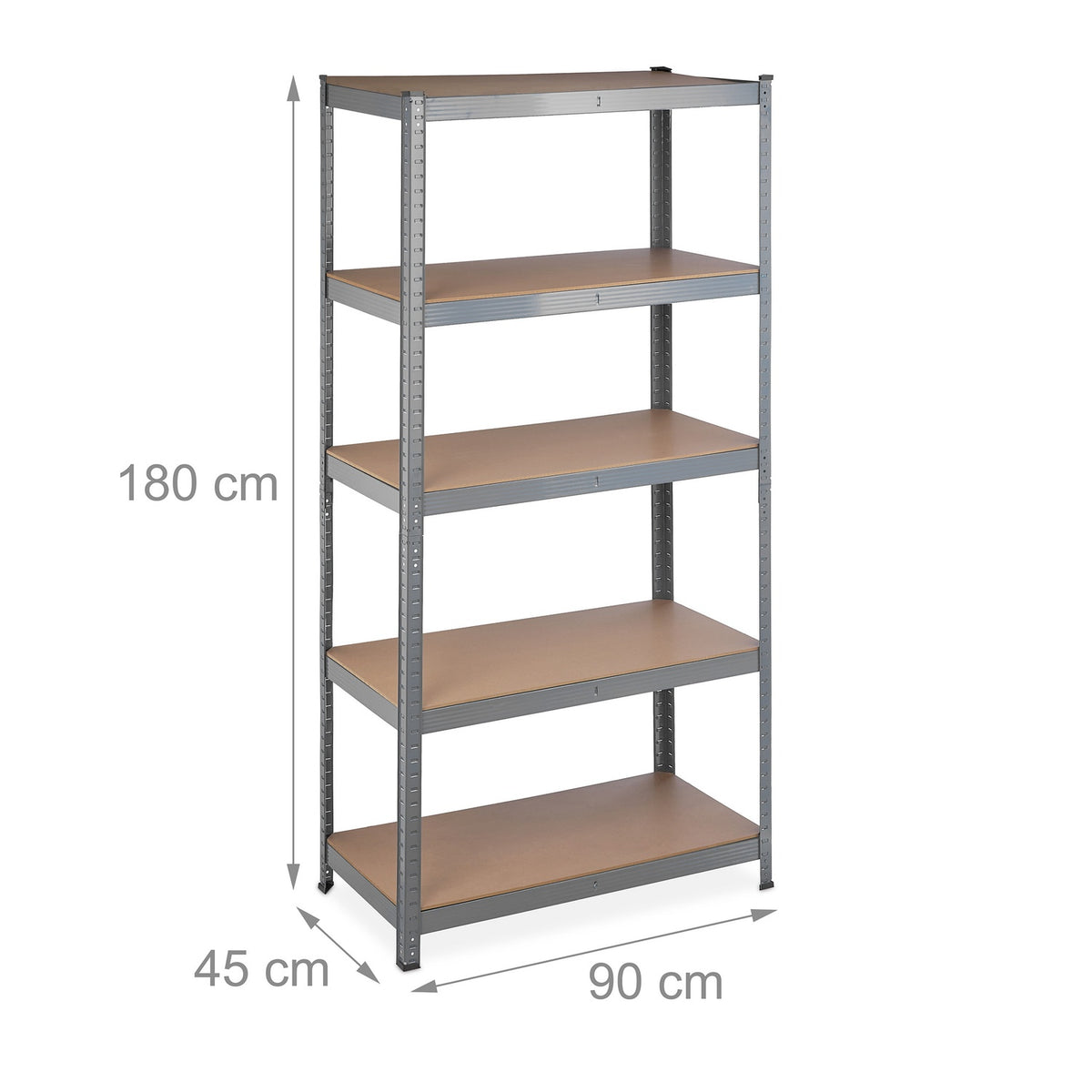Storage shelf with 5 shelves