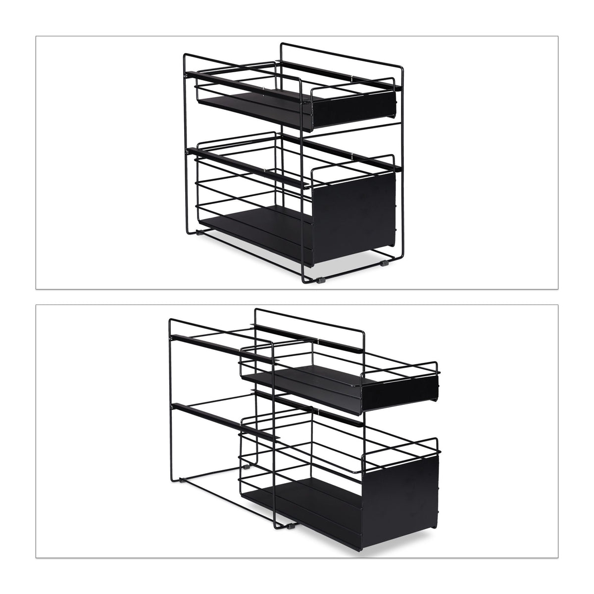 Storage with 2 drawers black