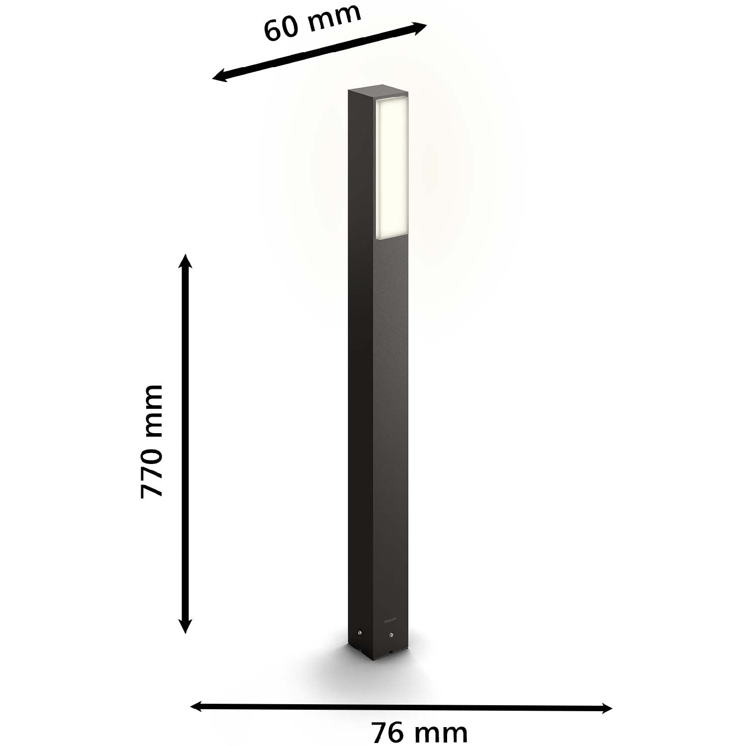 Stratosphere Bollard Ultra Efficient LED 3.8W 800lm Anthracite