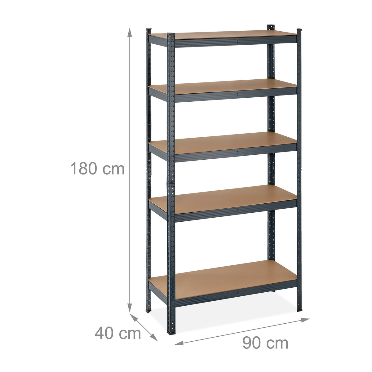 Strong shelves with 5 levels