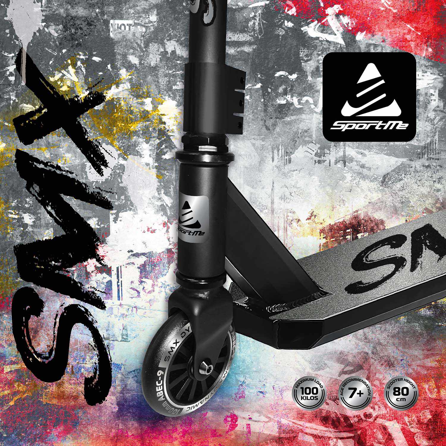 Stunt Kickbike for Beginners, 100mm Wheels, ABEC-9 Bearings