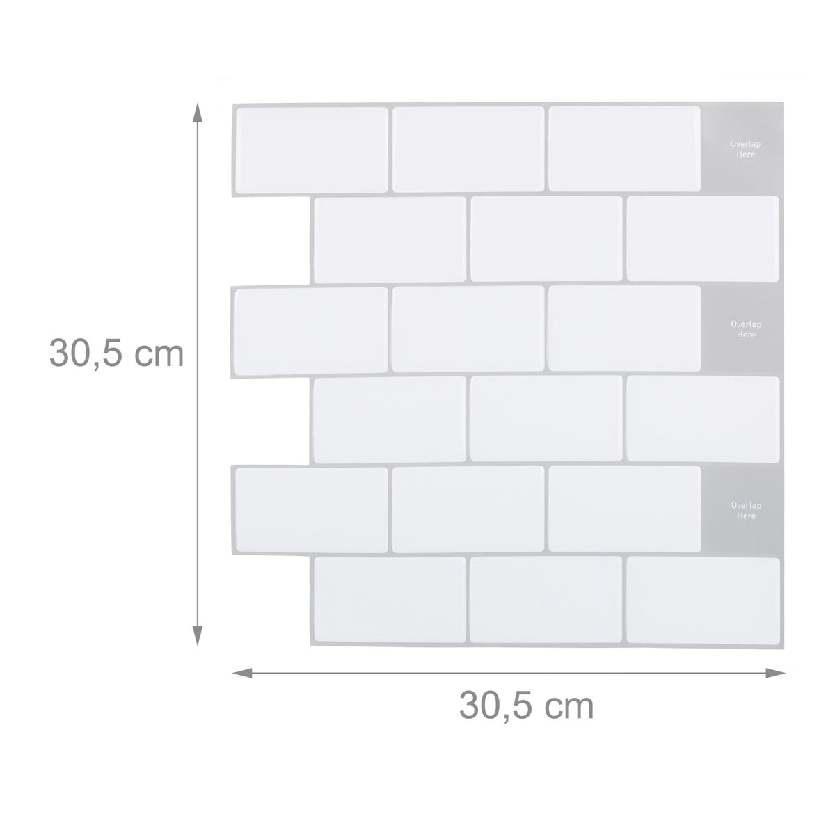 Subway tile stickers set of 10