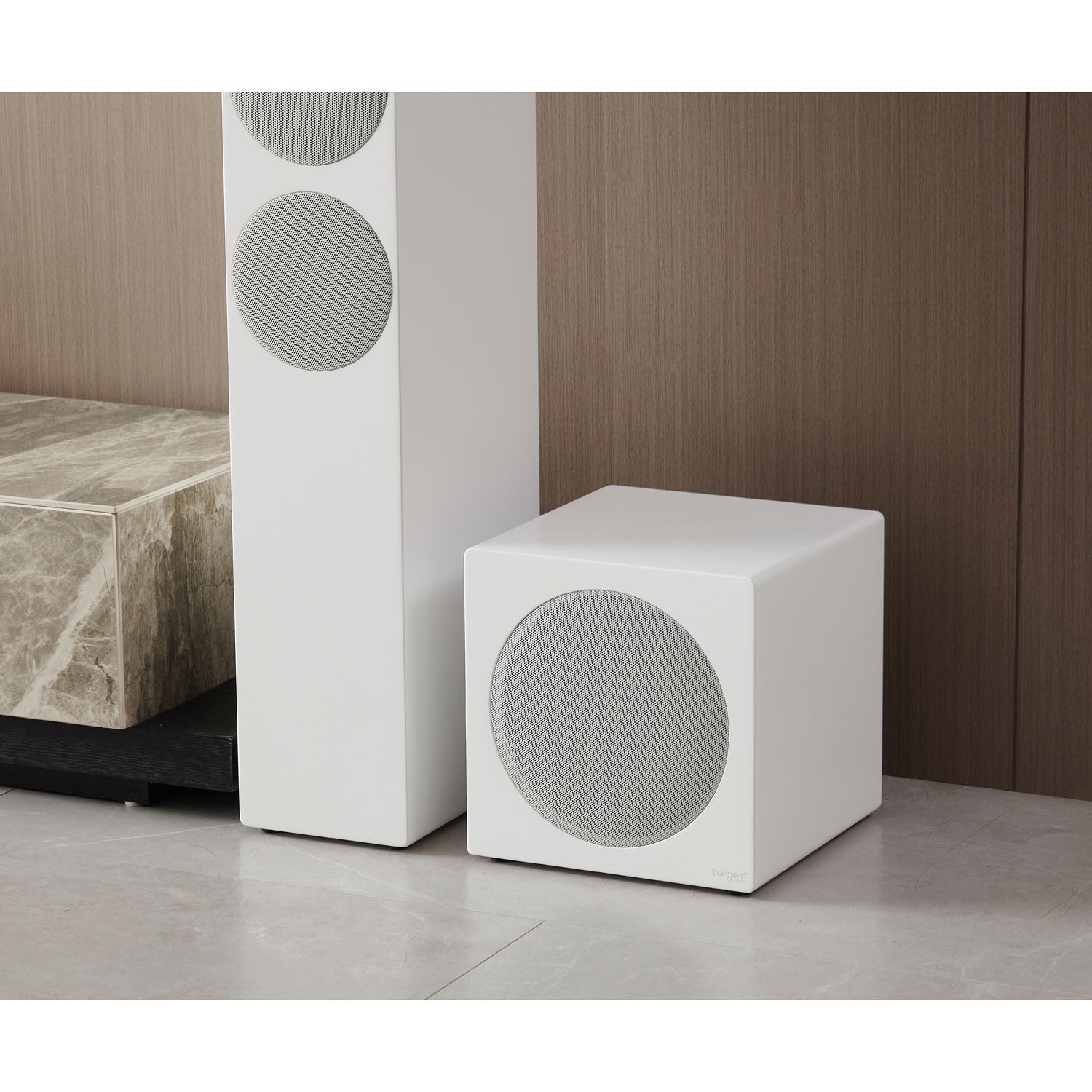 Subwoofer, 8-Inch, White, High-Performance Audio