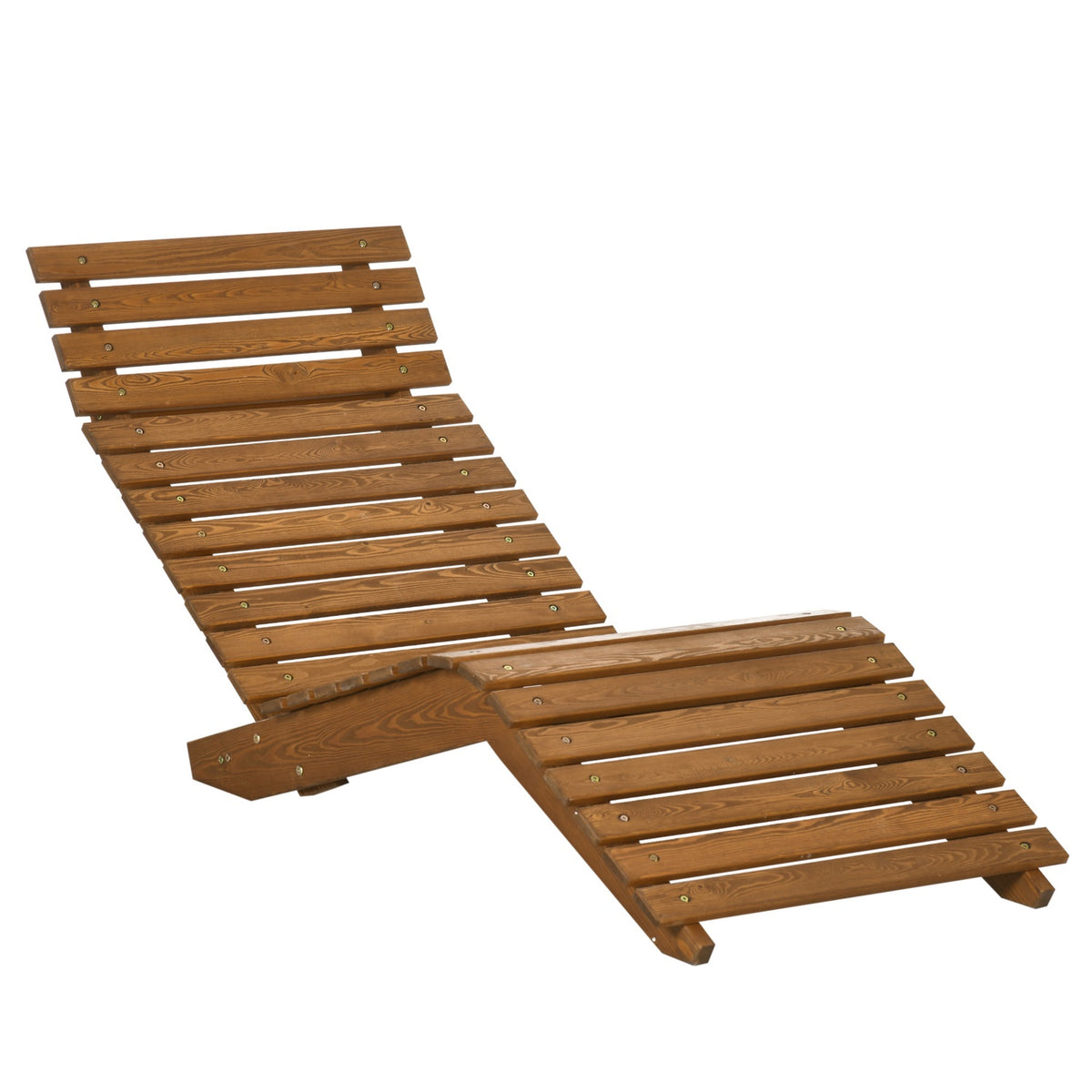 Sun Lounger, Deck Chair, Garden Lounger, Relaxation Lounger For Pool, Balcony, Up To 120Kg, Solid Wood, Teak, 66X170X77Cm