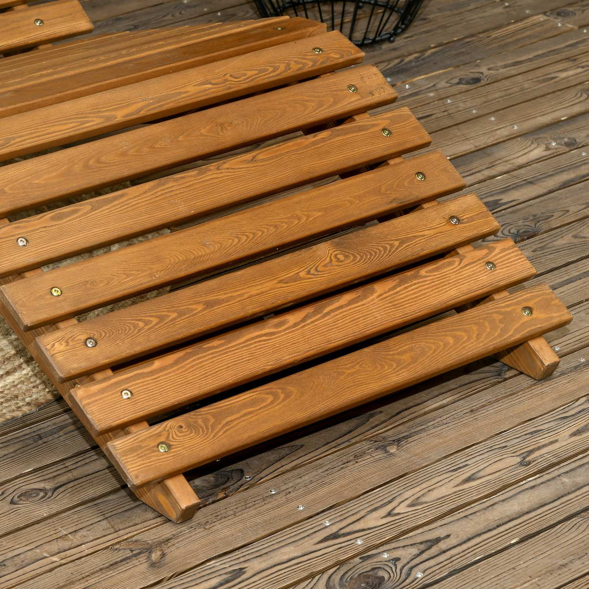 Sun Lounger, Deck Chair, Garden Lounger, Relaxation Lounger For Pool, Balcony, Up To 120Kg, Solid Wood, Teak, 66X170X77Cm