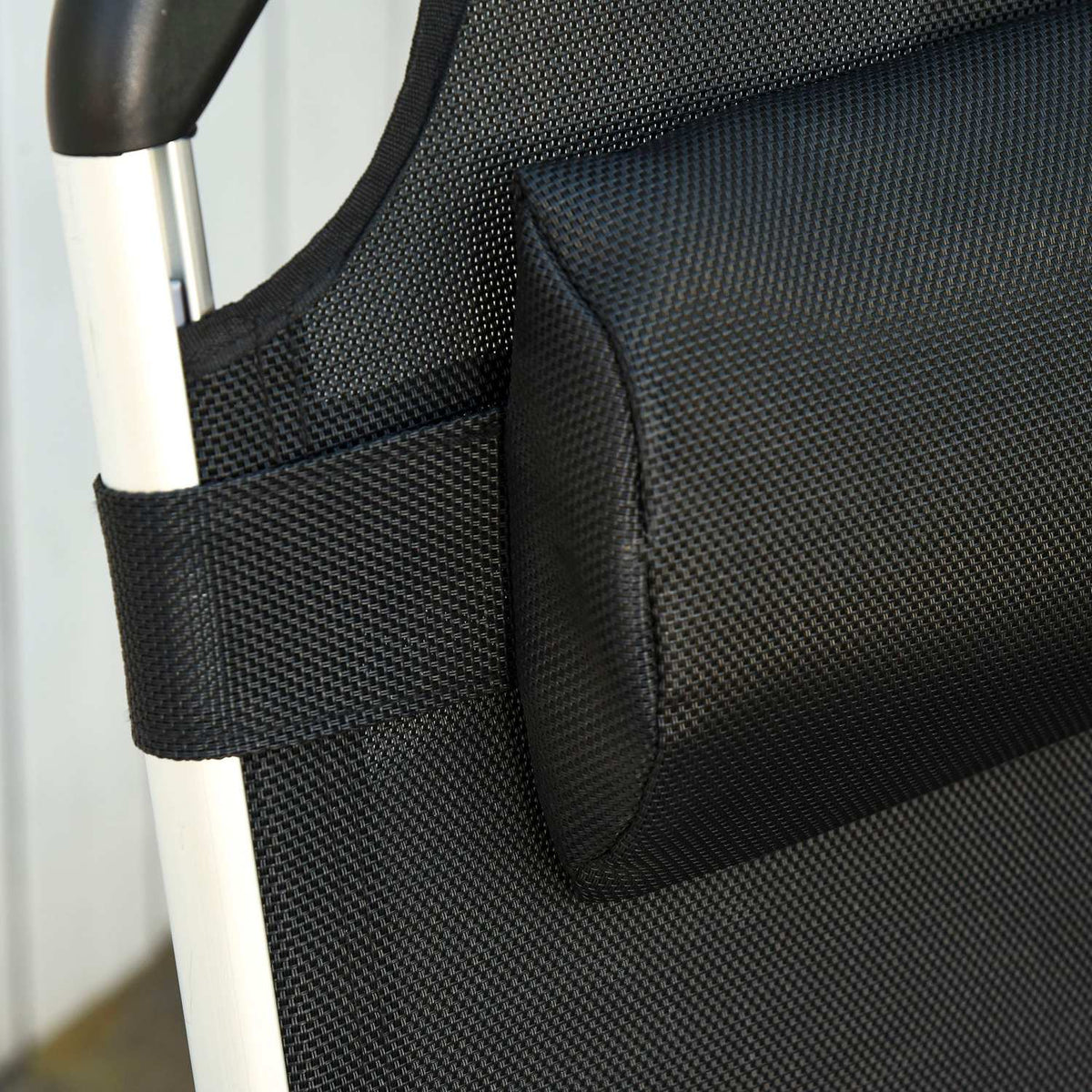 Sun Lounger Garden Lounger Aluminum Fabric Lounger Relaxation Lounger 5-Way Adjustable Foldable Ergonomic Mesh Black 170 X 60 X 76 Cm