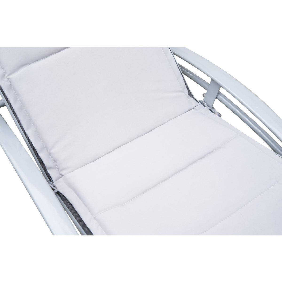 Sun Lounger Garden Lounger Garden Chair Relaxation Chair Deck Chair Aluminum Adjustable Gray 170 X 64 X 82 Cm