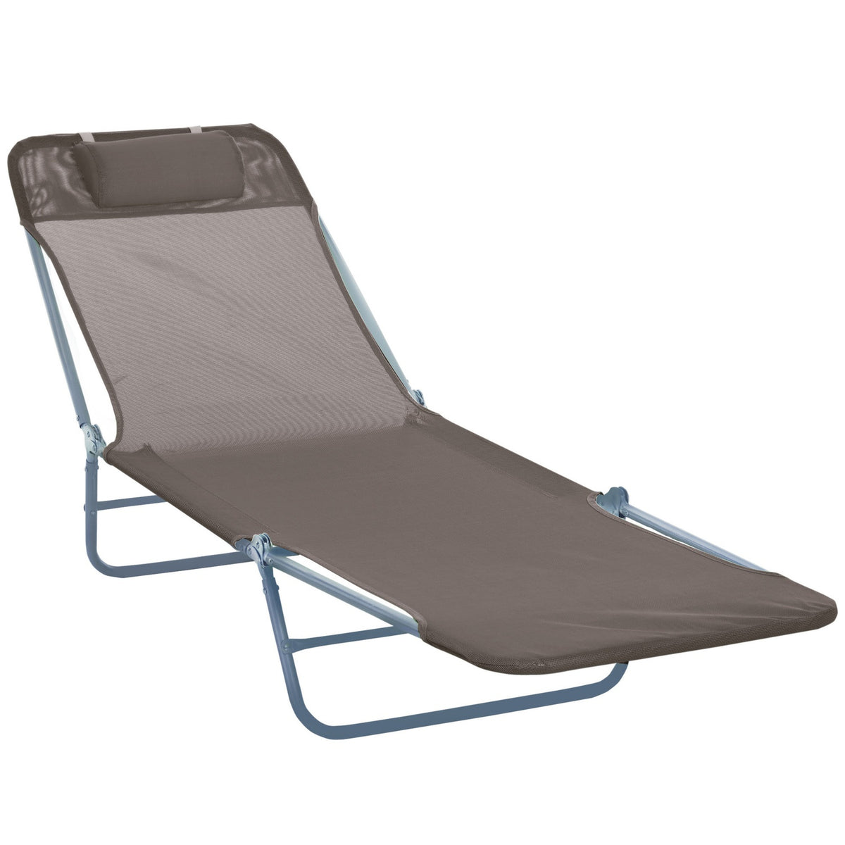 Sun Lounger, Garden Lounger, Relaxation Lounger, Bathroom Lounger, Two-Legged Lounger, Brown For Garden And Terrace