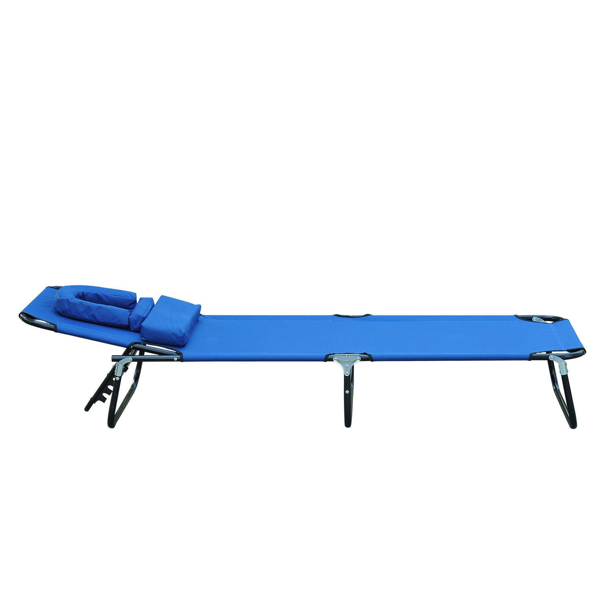 Sun Lounger Garden Lounger Relaxation Lounger Tripod Lounger With Reading Window Face Opening Blue