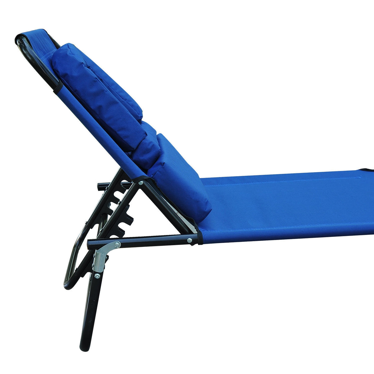 Sun Lounger Garden Lounger Relaxation Lounger Tripod Lounger With Reading Window Face Opening Blue