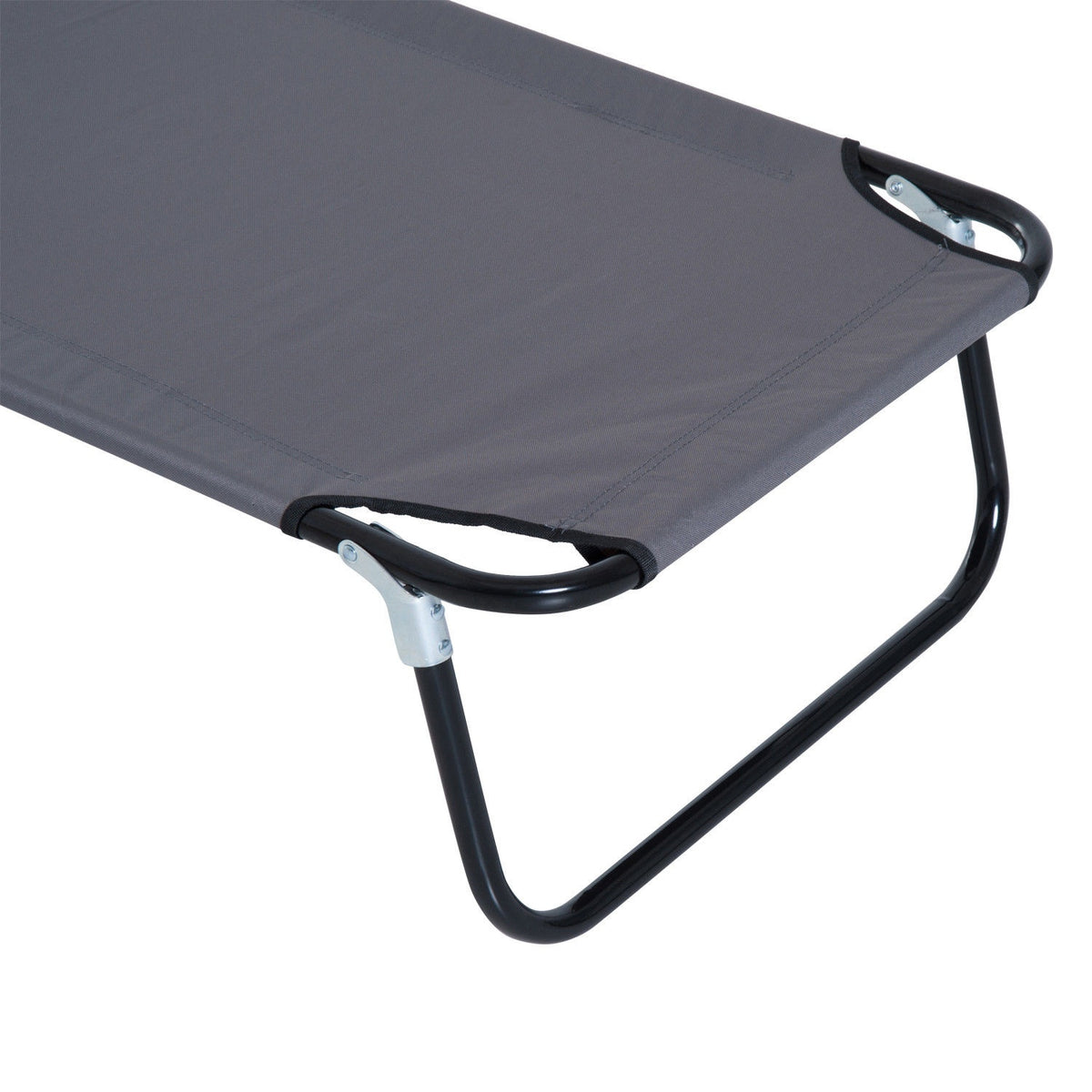 Sun Lounger, Garden Lounger, Three-Legged Lounger, Relaxation Lounger With Reading Window, Face Opening, Grey