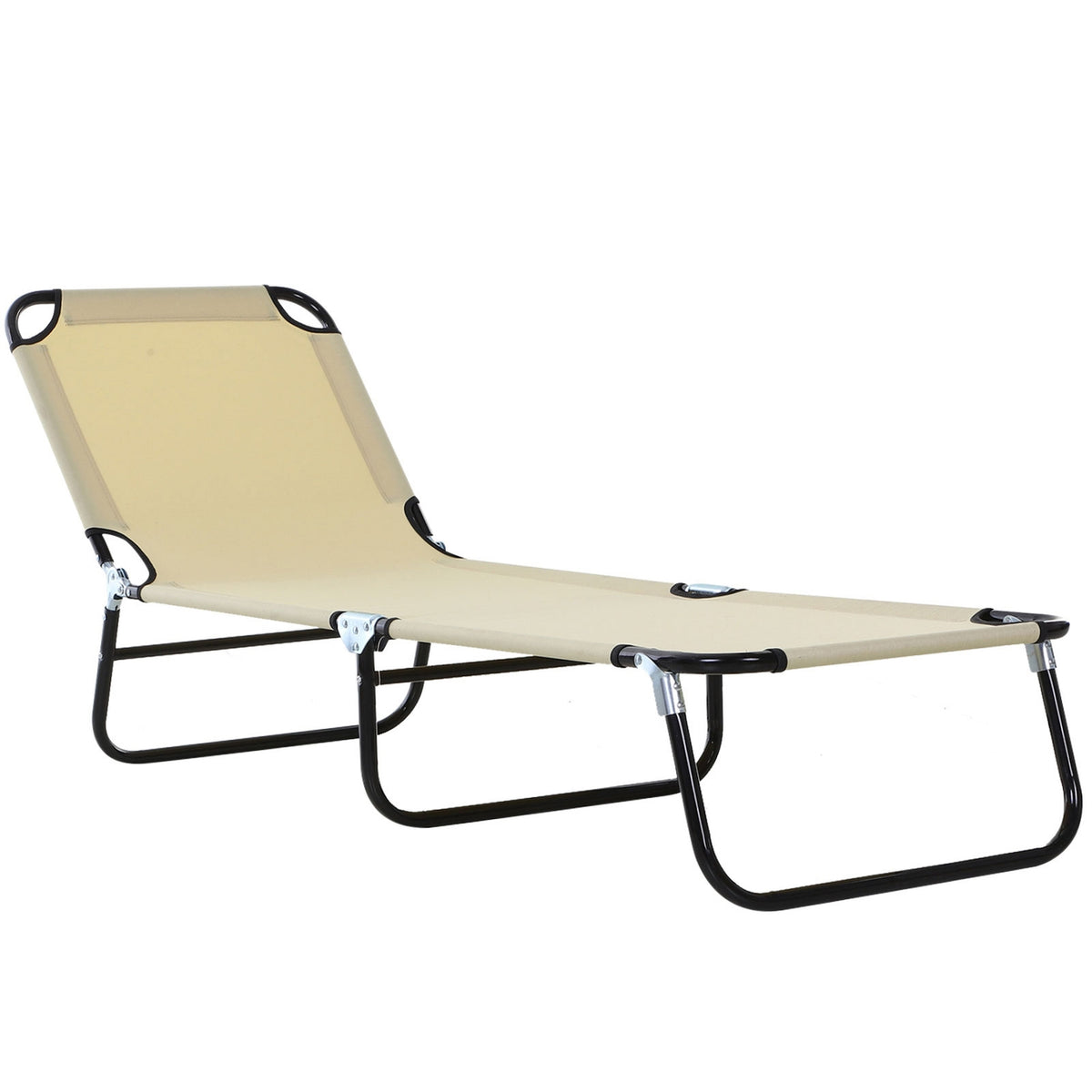 Sun Lounger Garden Lounger With Adjustable Backrest, Steel, Blue, 188X56X28Cm, Ideal For Garden & Balcony