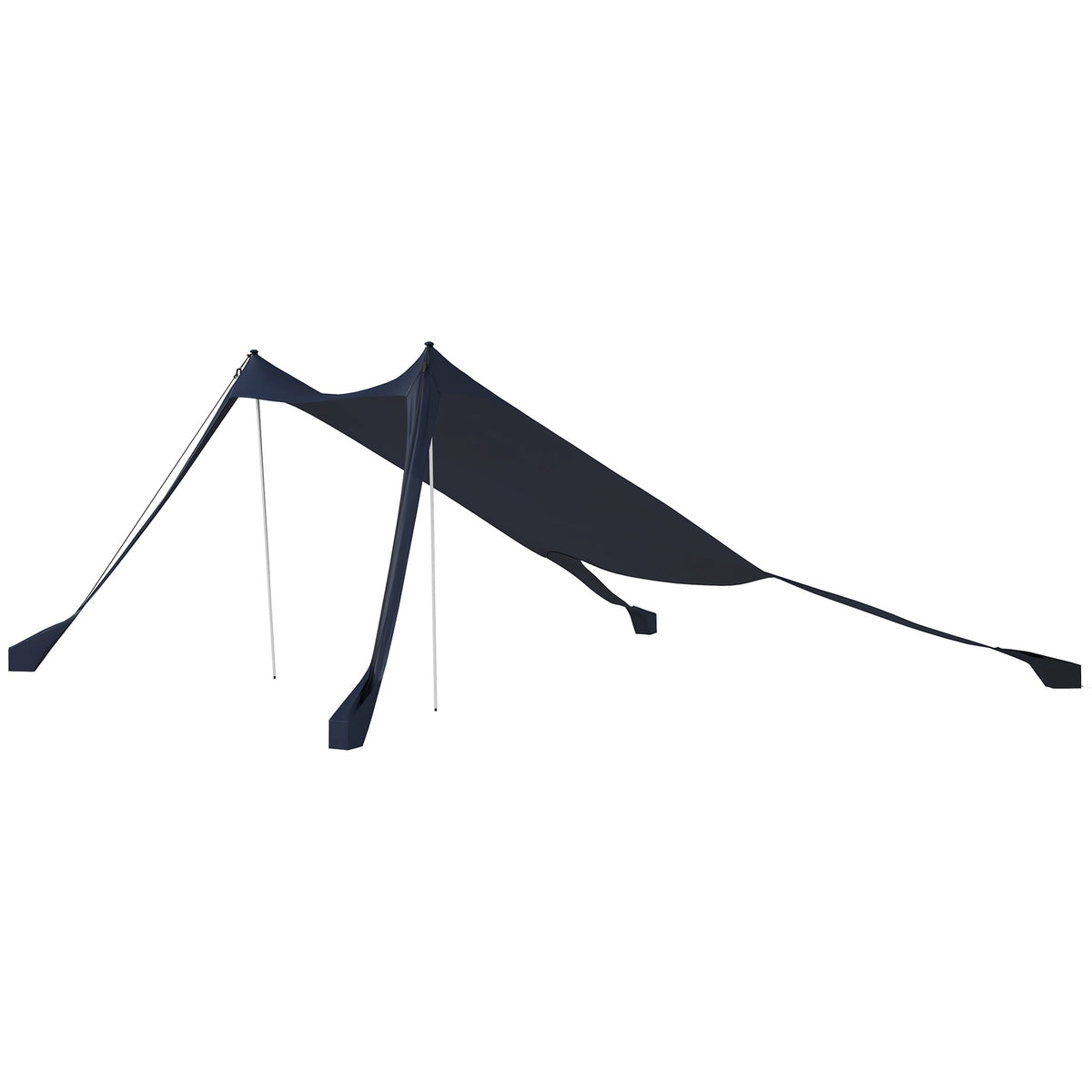 Sun Protection Canopy Waterproof Awning 2.15X2X2M With Uv Protection, Steel Poles & Carry Bag, For Camping, Travel, Fishing