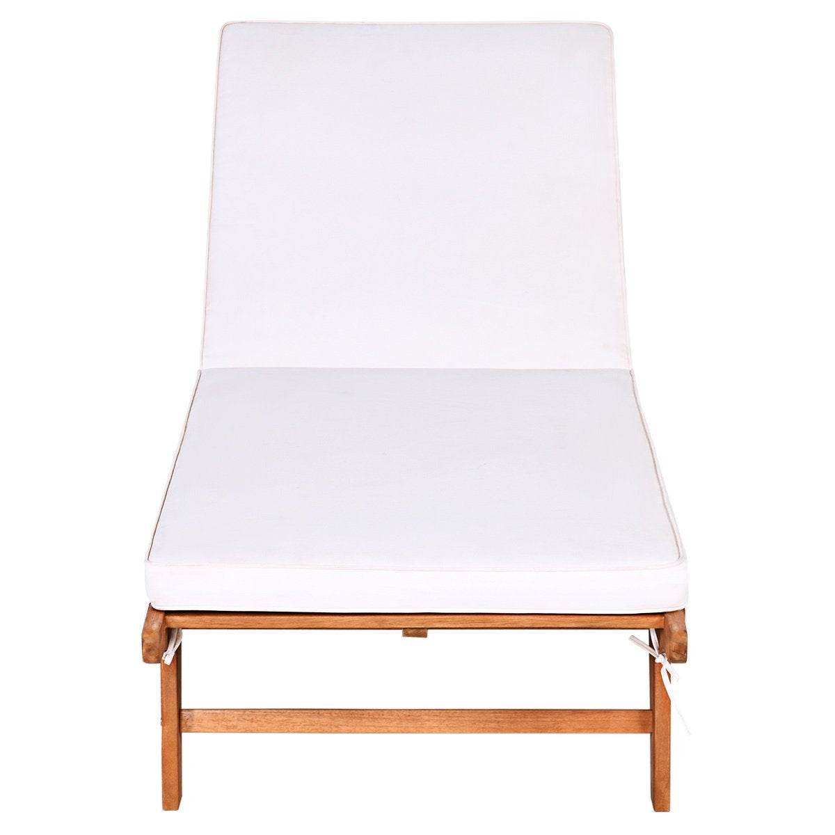 Sun lounger wooden garden lounger with adjustable backrest with wheels and cushions beach lounger for the garden