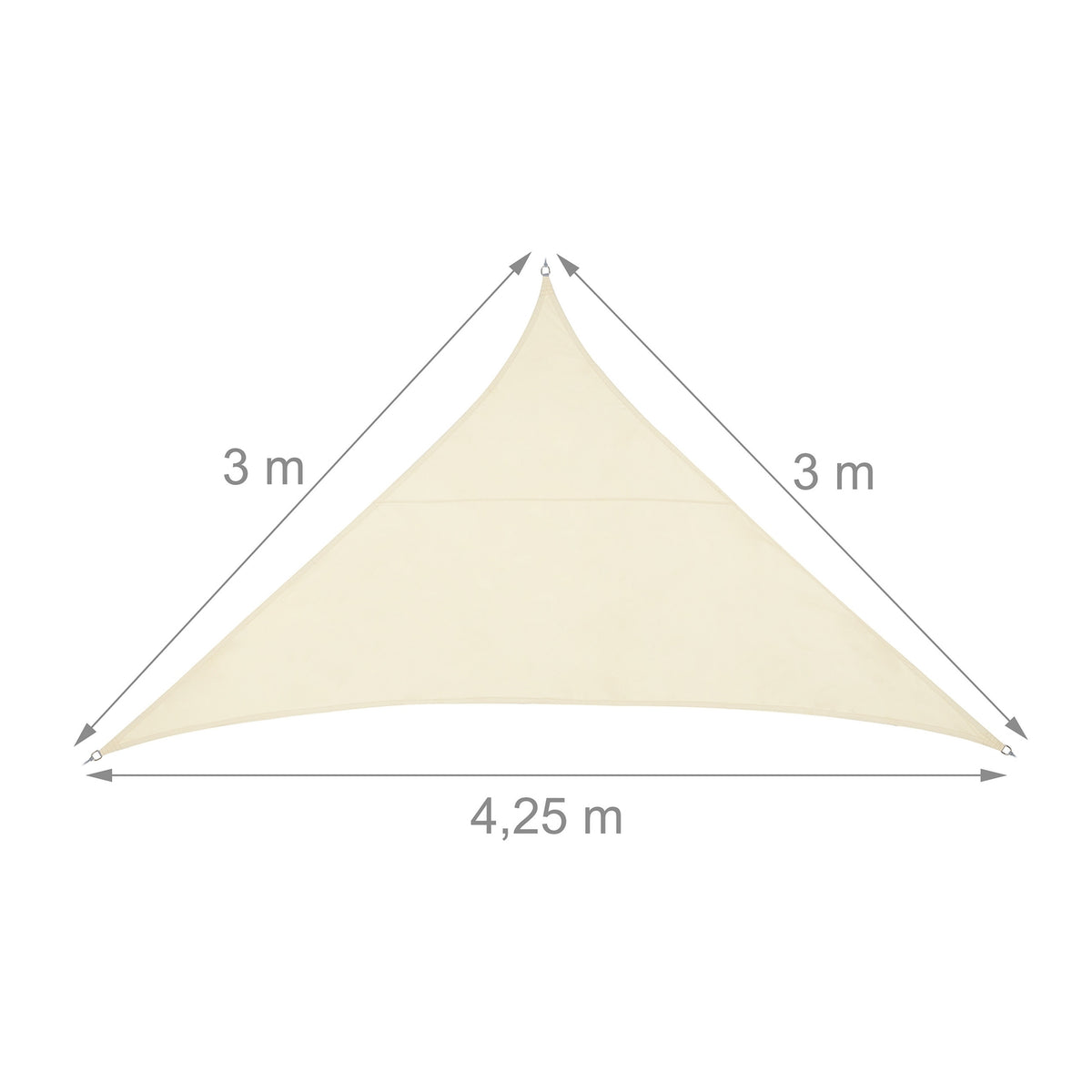 Sun sail polyester triangular beige