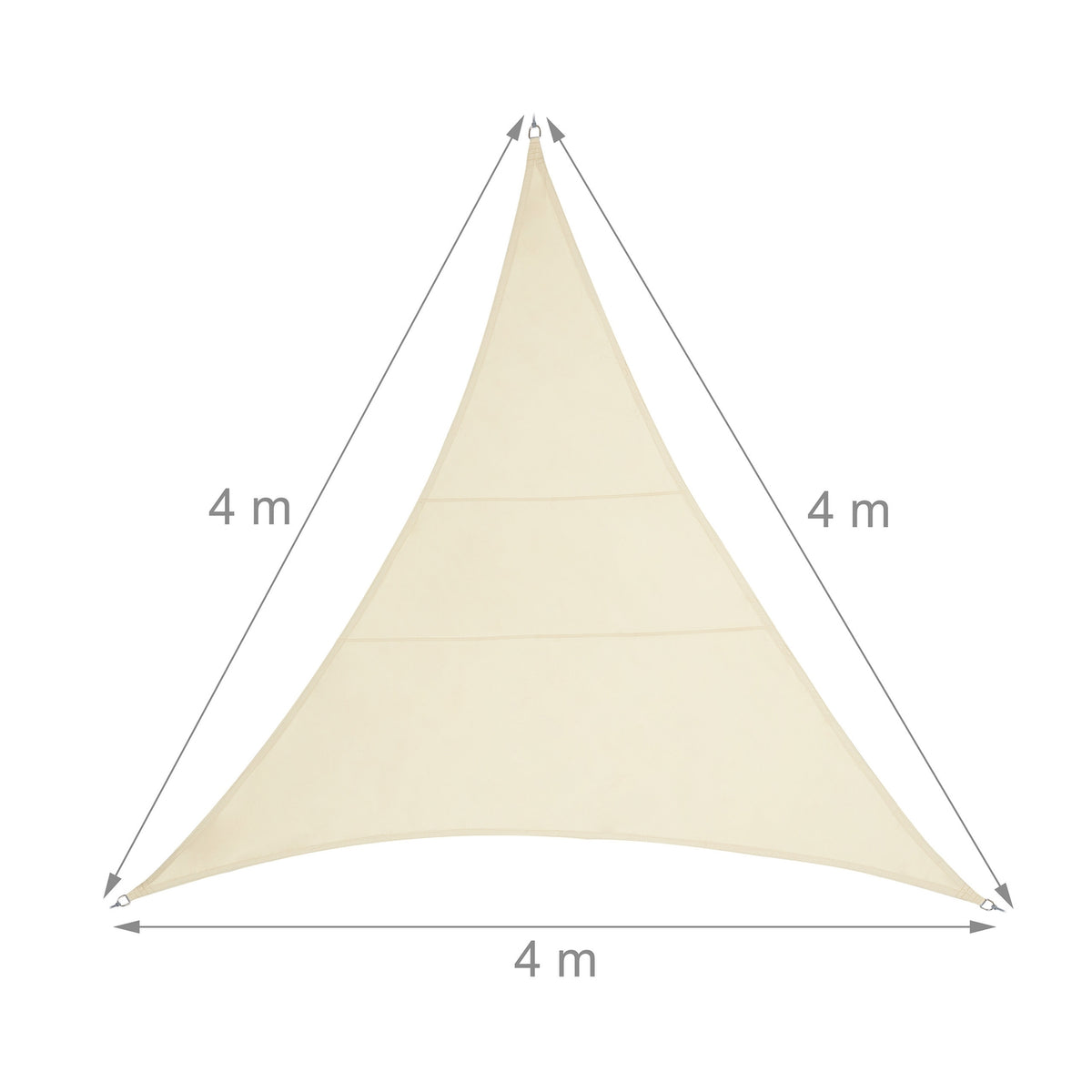 Sun sail polyester triangular beige