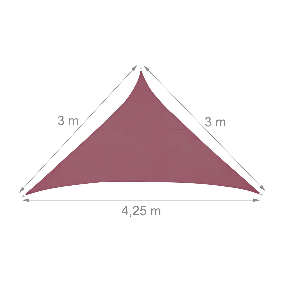 Sun sail polyester triangular burgundy