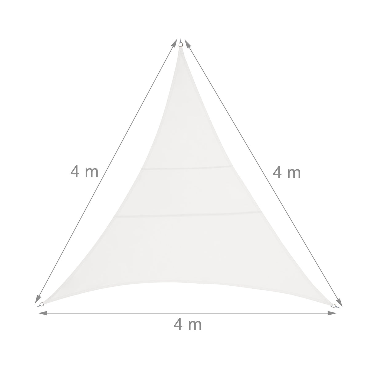 Sun sail polyester triangular cream colored