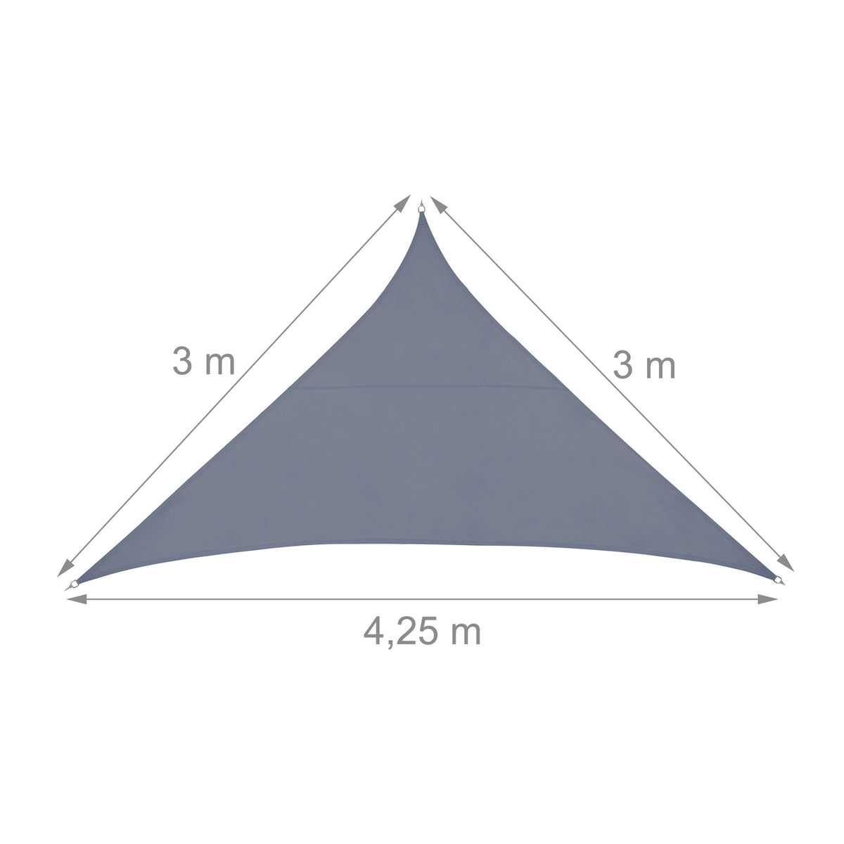 Sun sail polyester triangular dark grey