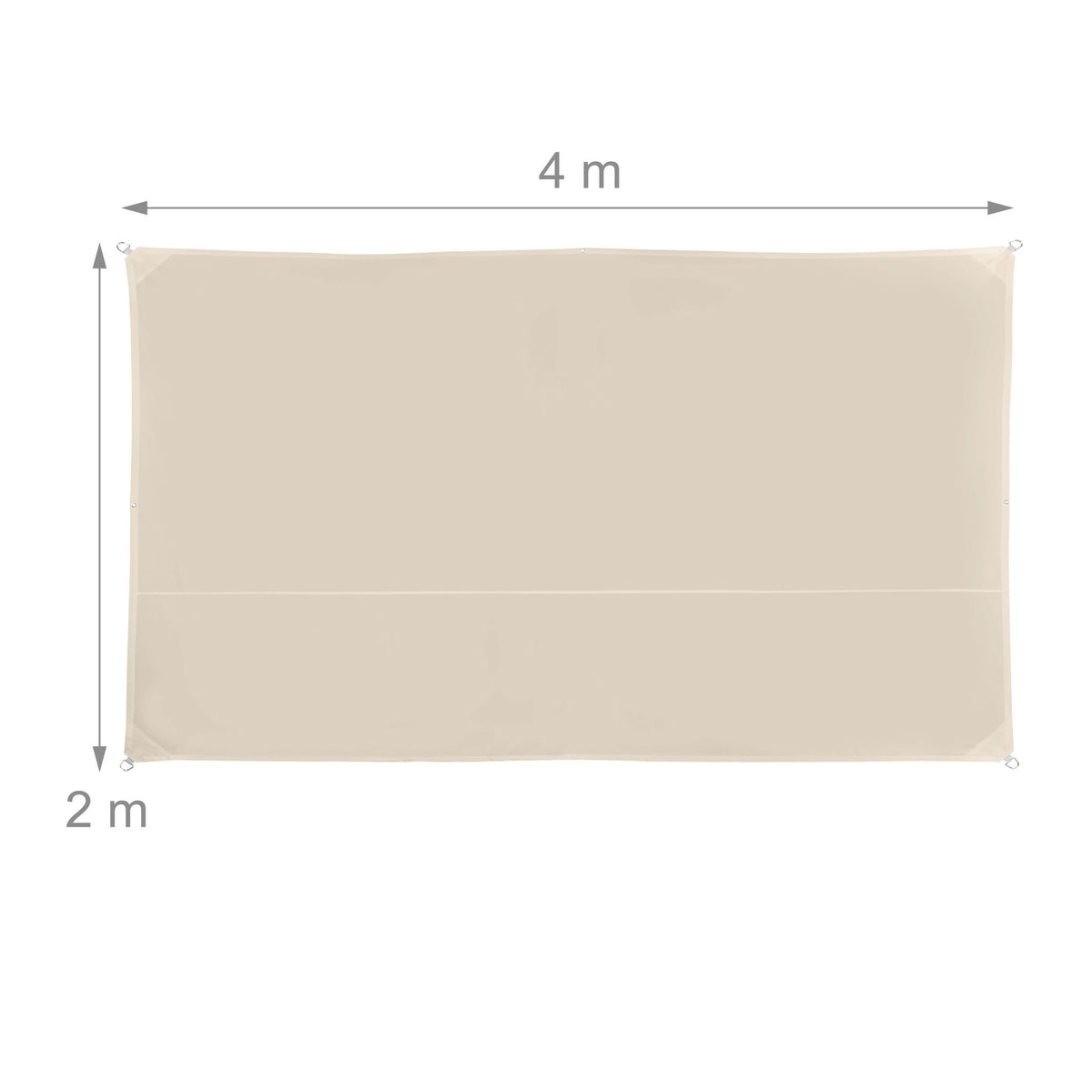 Sun sail rectangular beige