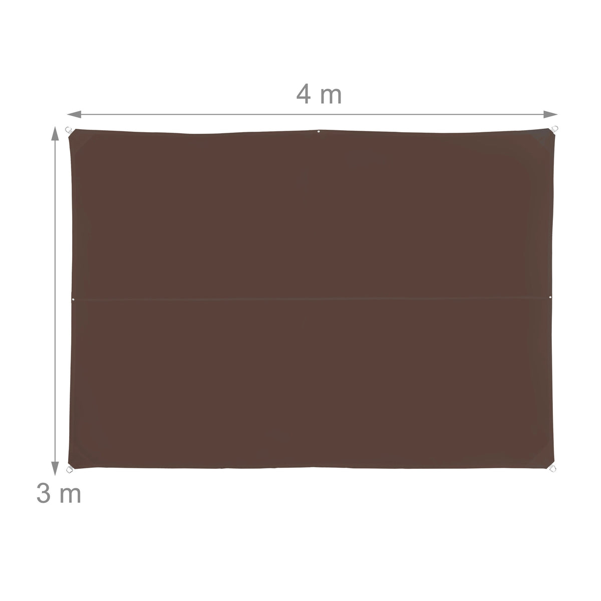 Sun sail rectangular brown