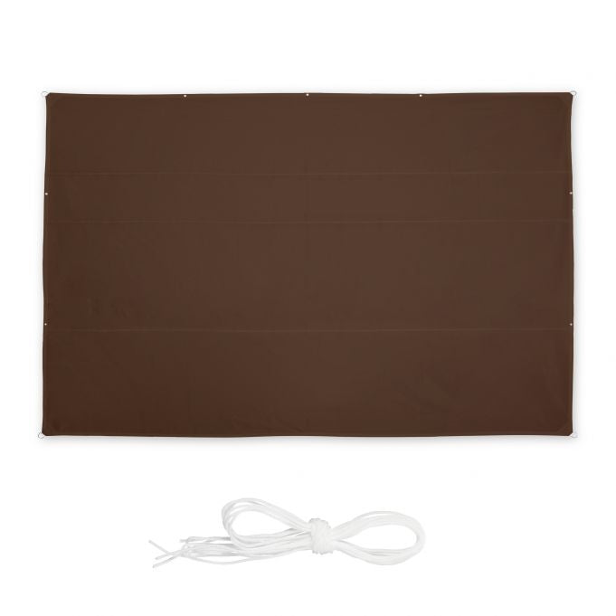 Sun sail rectangular brown
