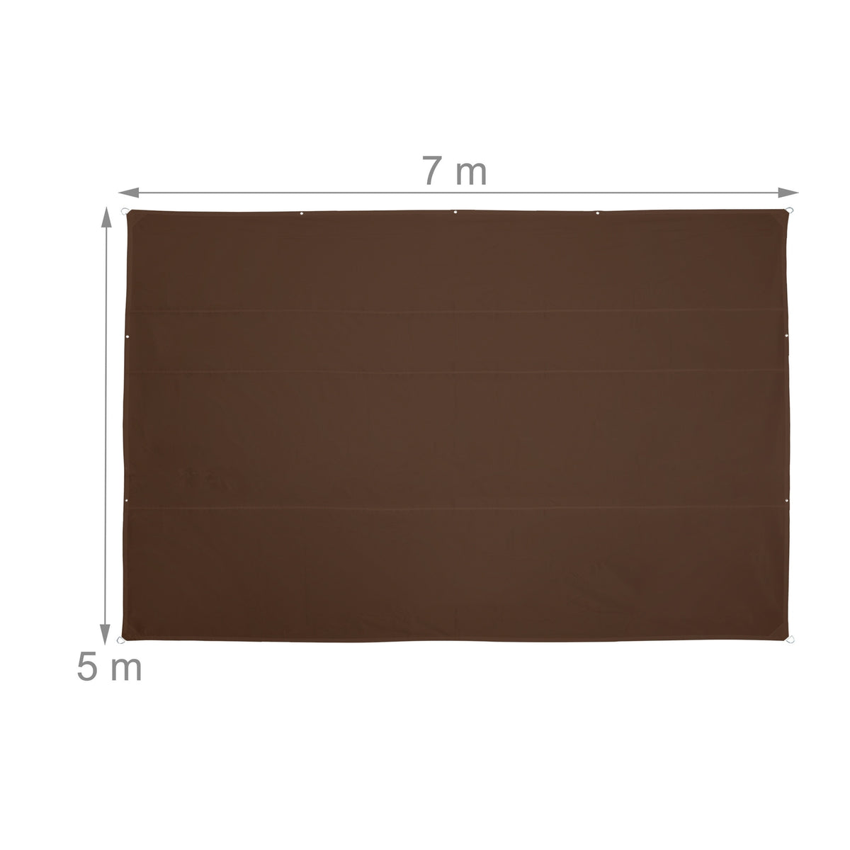Sun sail rectangular brown