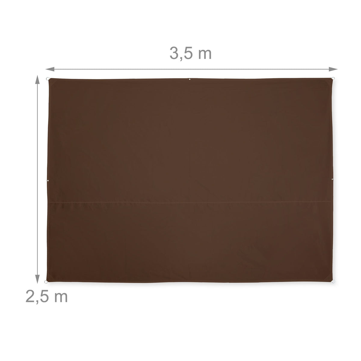 Sun sail rectangular brown