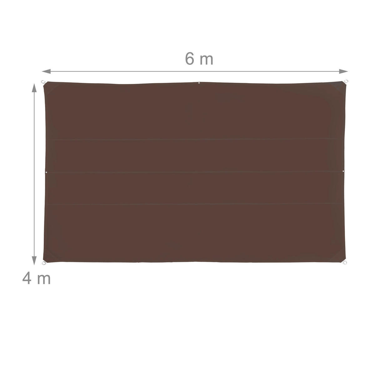 Sun sail rectangular brown