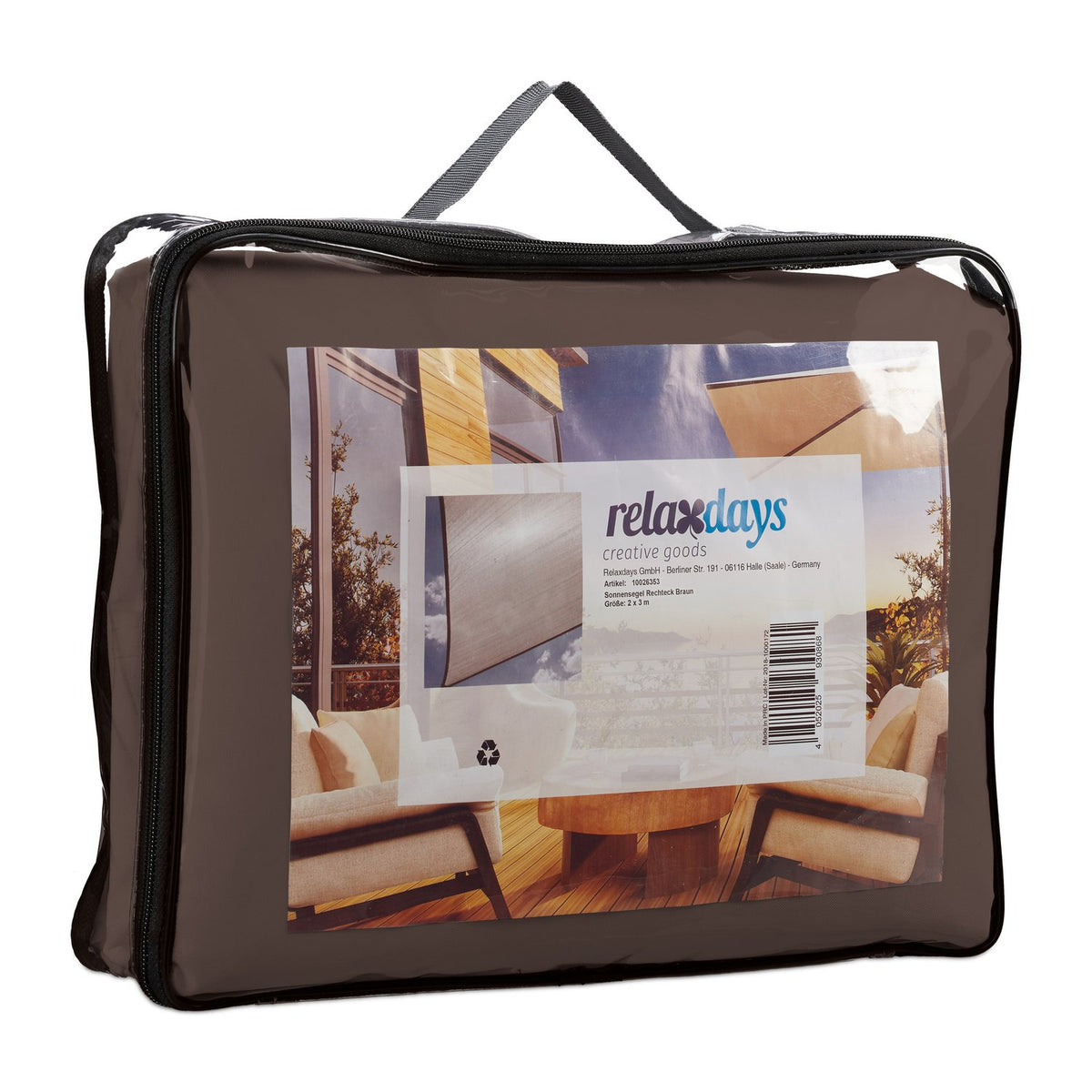 Sun sail rectangular brown
