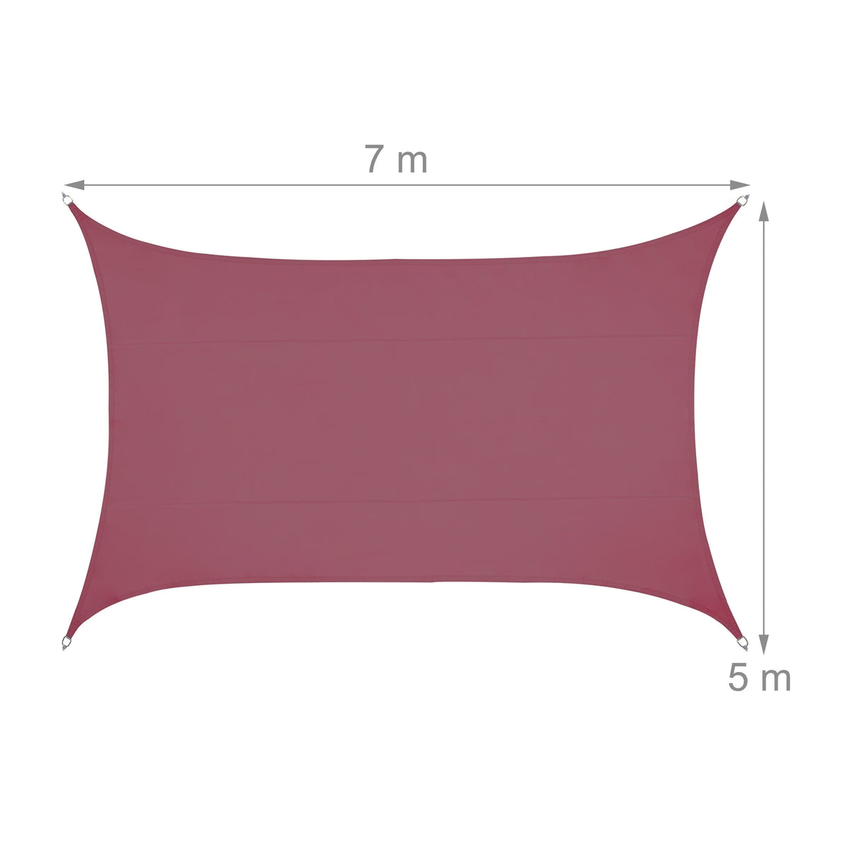 Sun sail rectangular burgundy