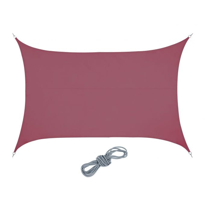 Sun sail rectangular burgundy