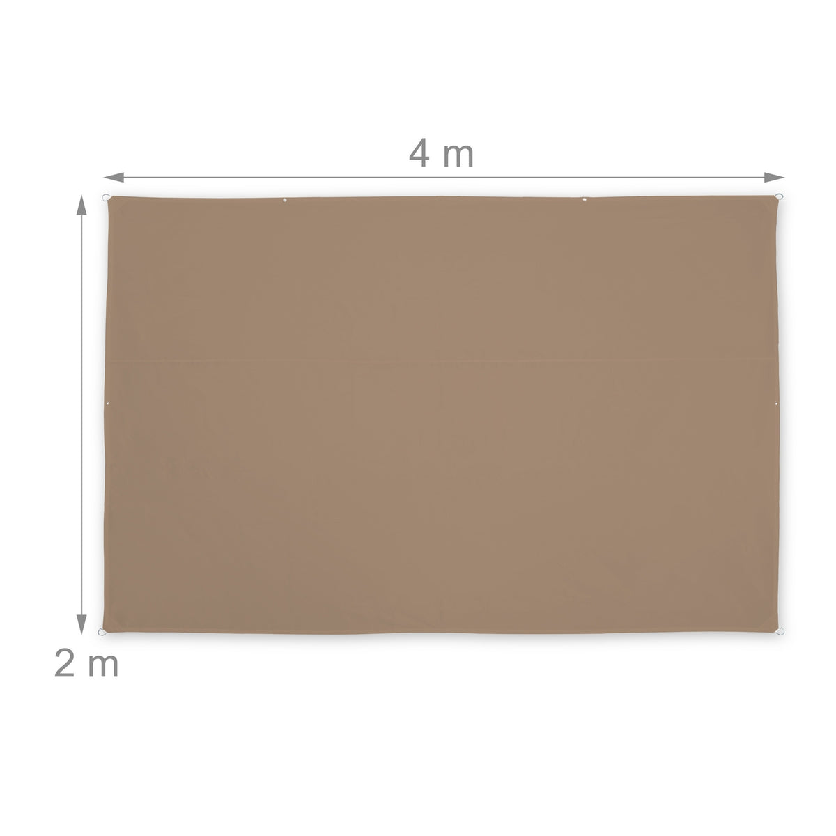 Sun sail rectangular coffee brown